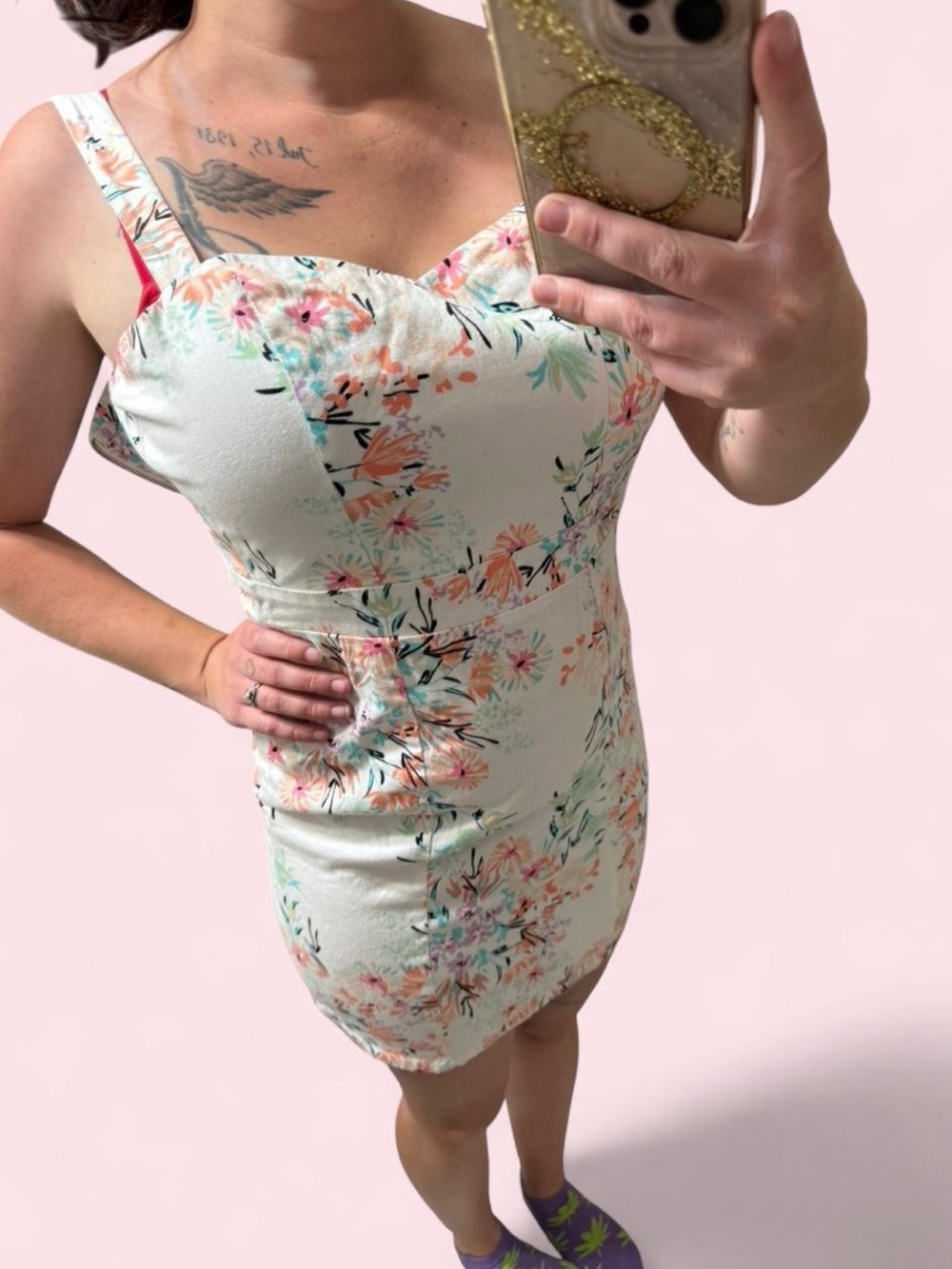 Charlotte Russe Floral Sweetheart Mini Dress